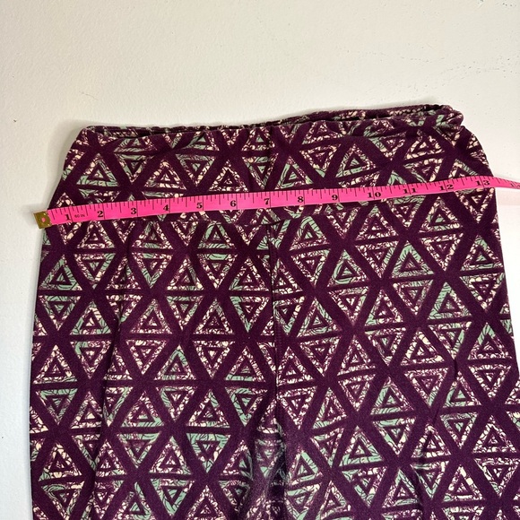 Geometric Patterned Womens Leggings One Size Purple - Picture 2 of 7